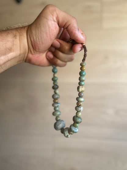 African Turquoise and Copper Necklace