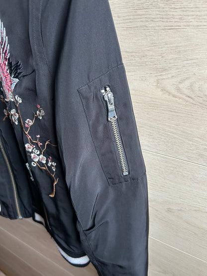 Trouvé Embroidered Bomber Jacket, Size Small (run like a medium)
