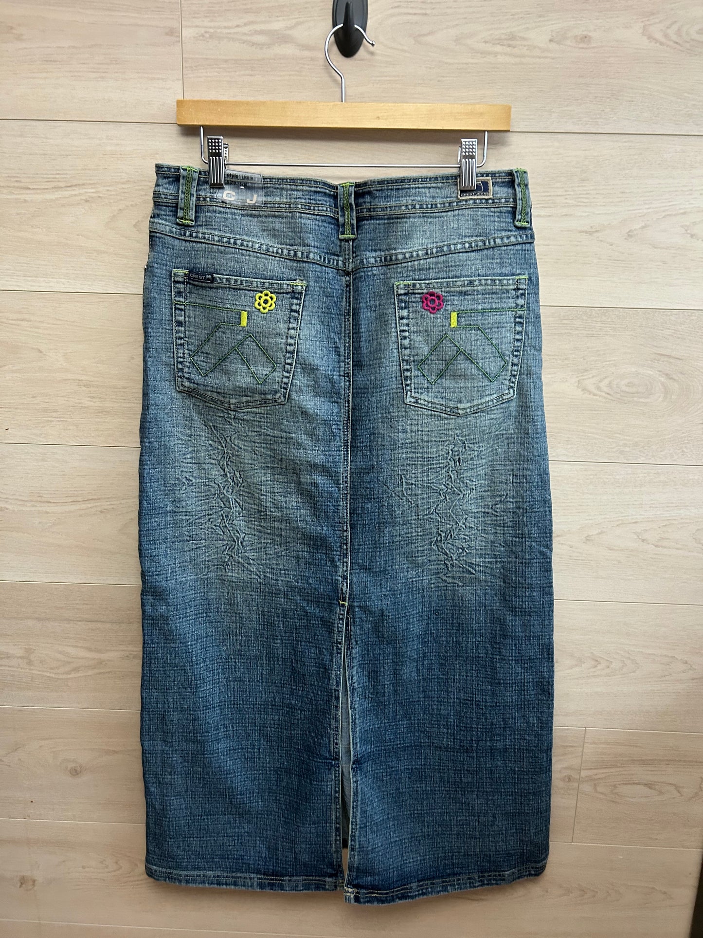 Crest Jeans Women Vintage Blue Denim Skirt Size XL, 15/16