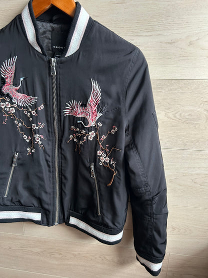 Trouvé Embroidered Bomber Jacket, Size Small (run like a medium)