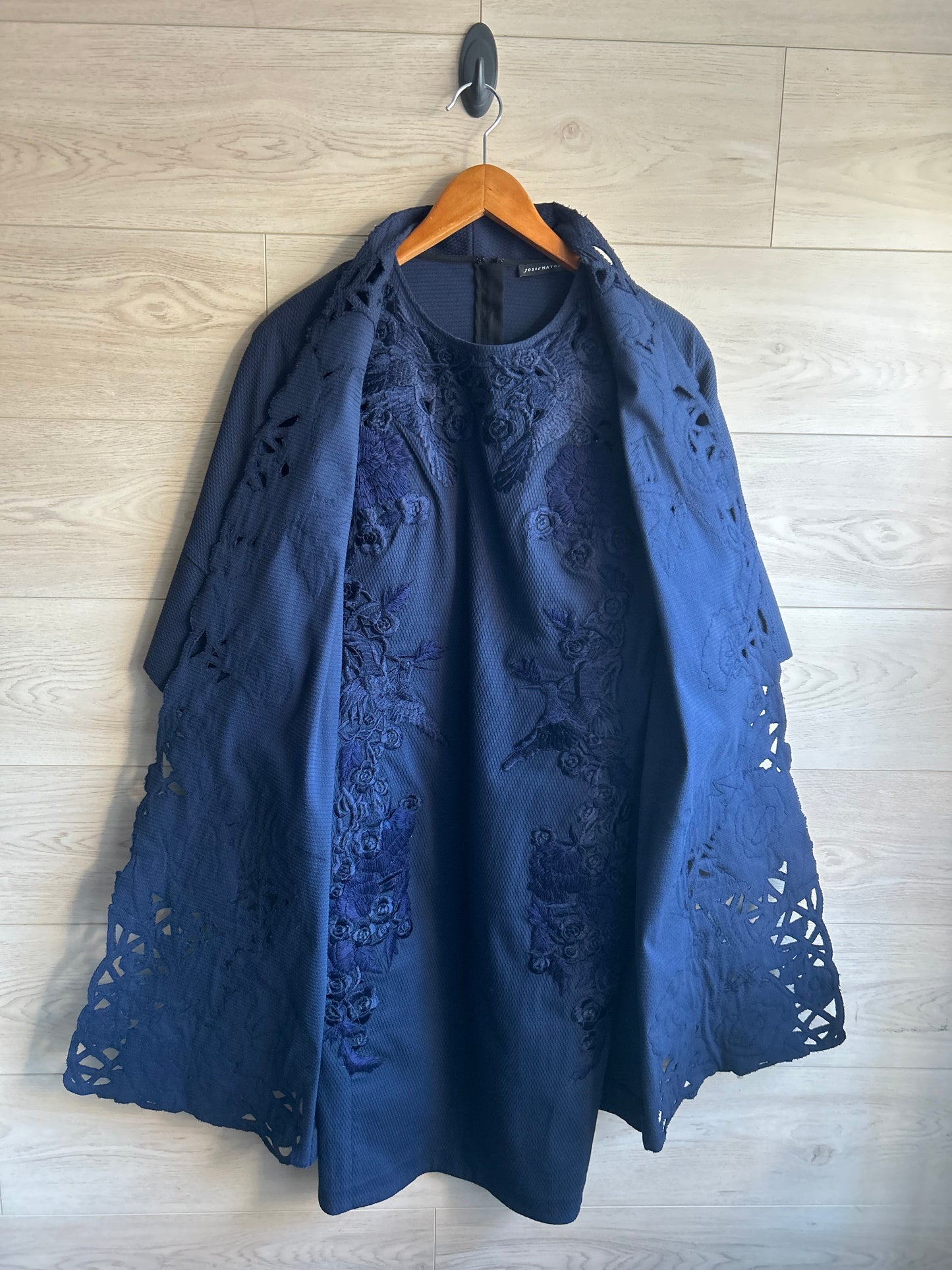 Vintage Josie Natori Embroidered Evening Dress And Matching Jacket