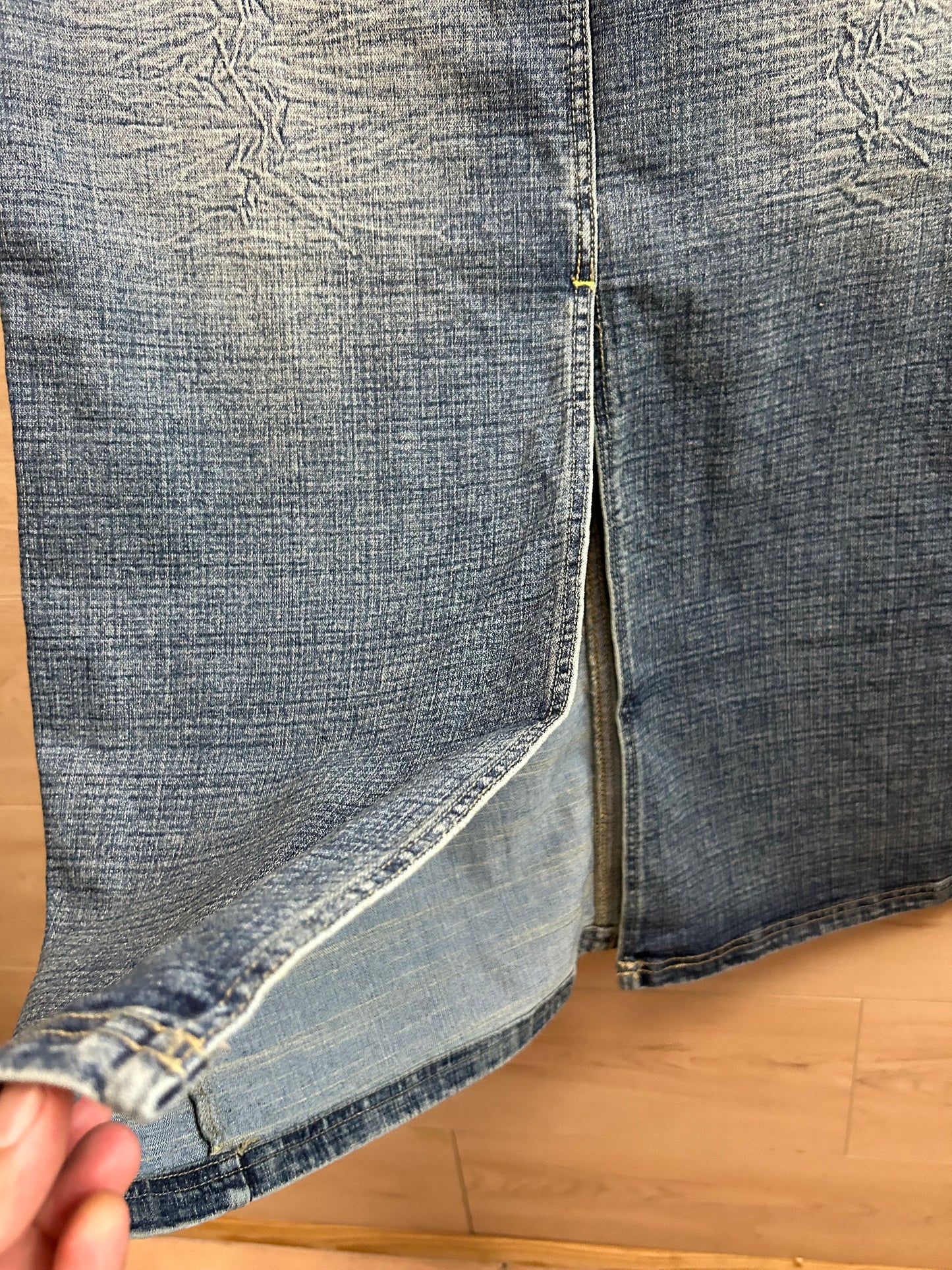 Crest Jeans Women Vintage Blue Denim Skirt Size XL, 15/16
