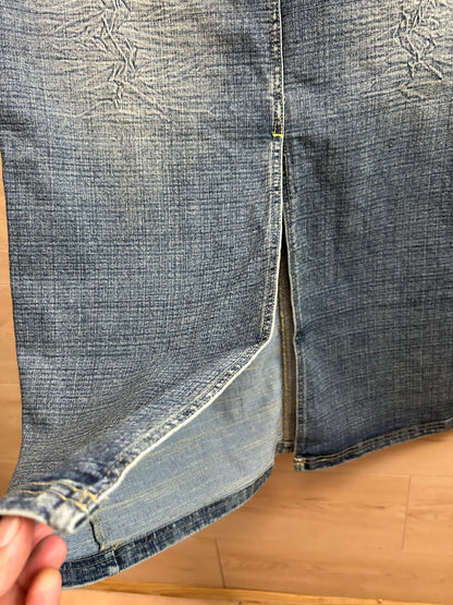 Crest Jeans Women Vintage Blue Denim Skirt Size XL, 15/16