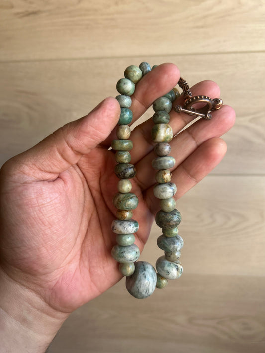 African Turquoise and Copper Necklace