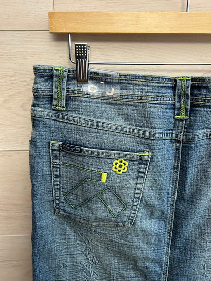 Crest Jeans Women Vintage Blue Denim Skirt Size XL, 15/16