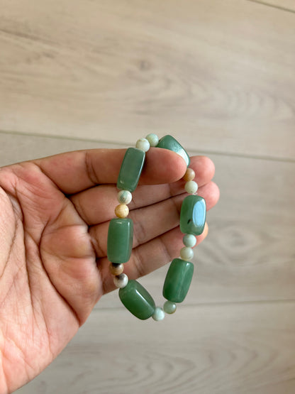Green Aventurine and Amazonite Stretch Bracelet