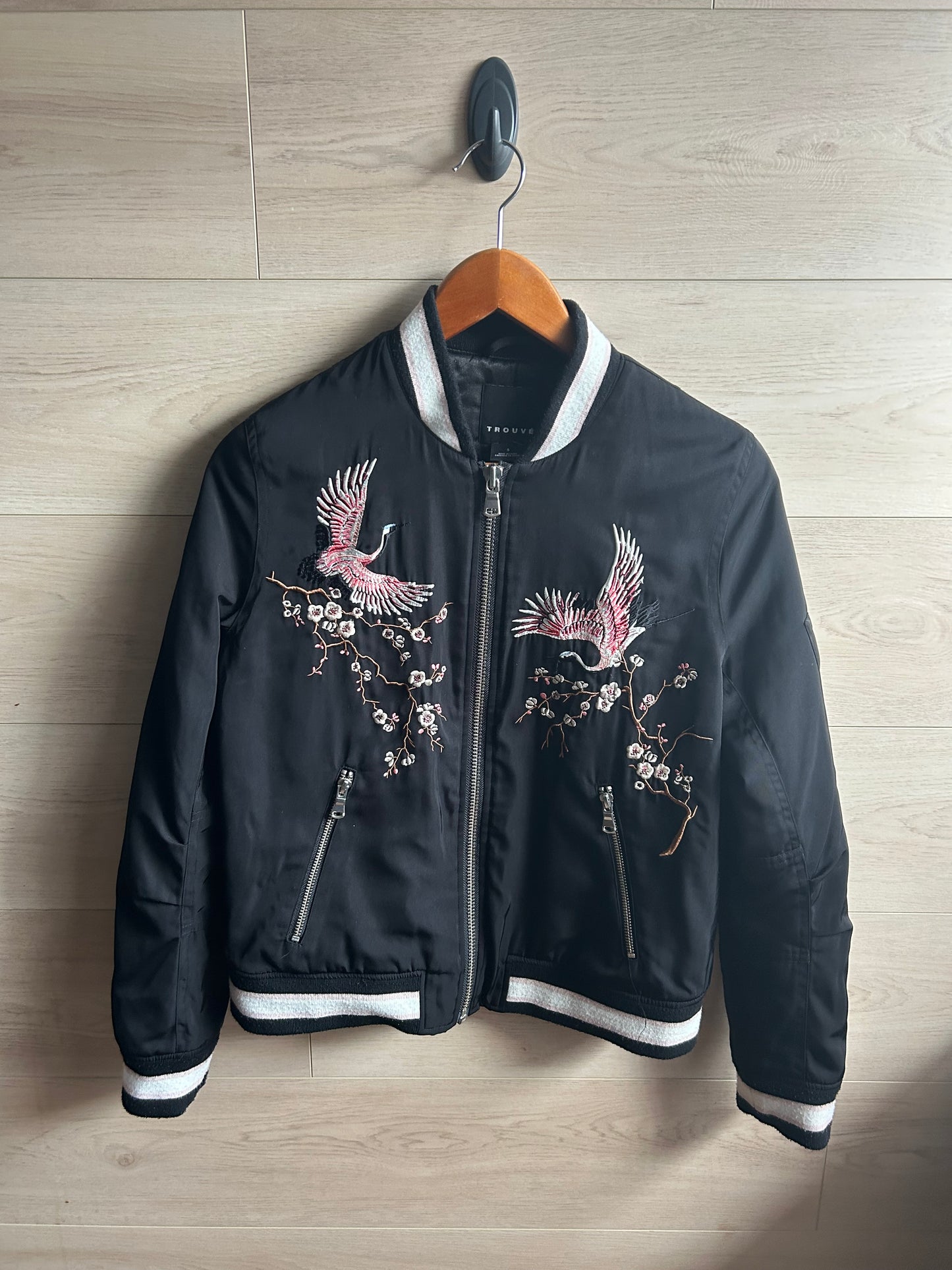 Trouvé Embroidered Bomber Jacket, Size Small (run like a medium)